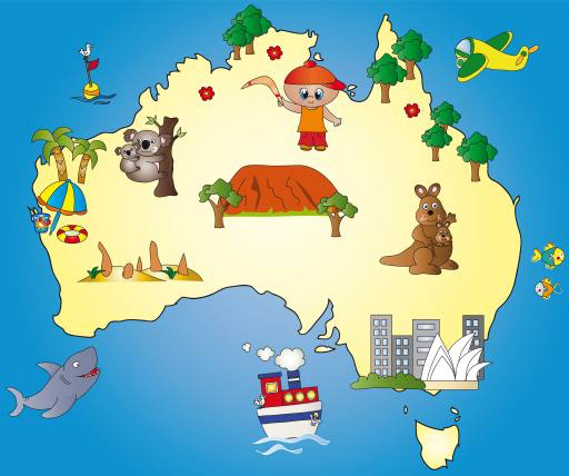 estado, país, continente, mar, oceano, barco, koala Milena Moiola (Adelaideiside)
