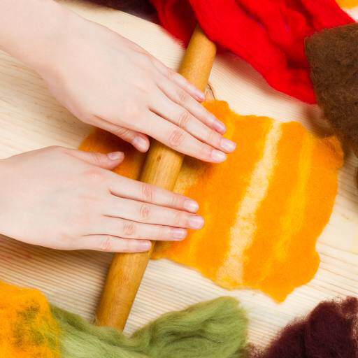 mãos, cozinheiro, cozimento, vermelho, laranja, vara, madeira Natallia Khlapushyna (Chamillewhite)