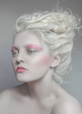 maquiagem, rosa, cabelo, louro, mulher Flexflex - Dreamstime