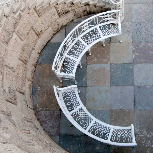 escadas, banco, ferro, redondo Antonina Germanova (Tanchic)