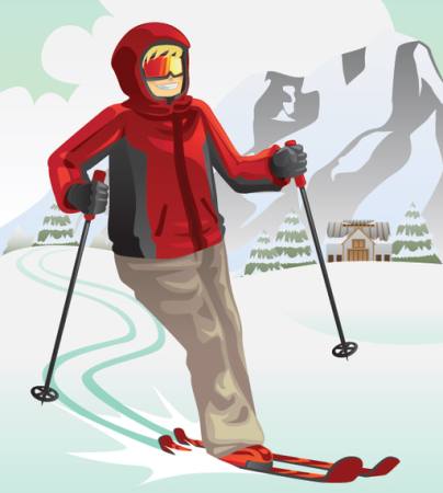 esqui, inverno, neve, montanha, resort, vermelho Artisticco Llc - Dreamstime