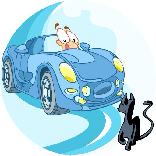 carro, movimentação, gato, animal Verzhh