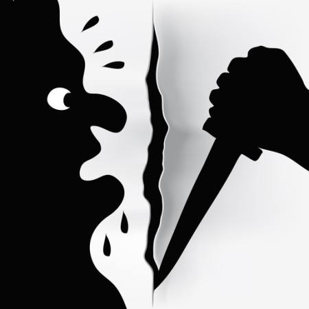 assassino, faca, marcado, preto, mão, , suor afiada Robodread - Dreamstime