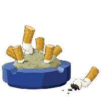 Pixwords Com a imagem bandeja, tabagismo, cigare, cigare bumbum, cinzas Dedmazay - Dreamstime