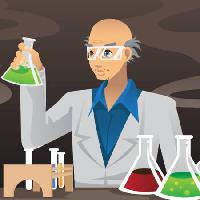 Pixwords Com a imagem cientista, químico, garrafas, verde, vermelho, mistura Artisticco Llc - Dreamstime