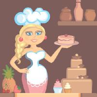 Pixwords Com a imagem da senhora, louro, cozinheiro, bolo, mulher, cozinha Klavapuk - Dreamstime