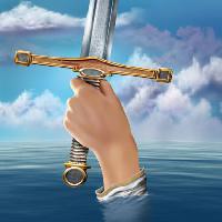 espada, mão, água, nuvens Paul Fleet - Dreamstime