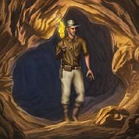 Pixwords Com a imagem caverna, fogo, homem, Andreus - Dreamstime