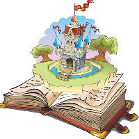 História, castelo, livro, torres Ensiferrum - Dreamstime
