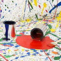 Pixwords Com a imagem pintura, cores, balde, baldes, vermelho, derramamento Photoeuphoria - Dreamstime