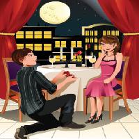 Pixwords Com a imagem homem, mulher, lua, jantar, restaurante, noite Artisticco Llc - Dreamstime