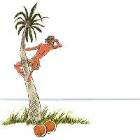 o homem, ilha, encalhado, coco, palmeira, olhar, mar, oceano Sylverarts - Dreamstime