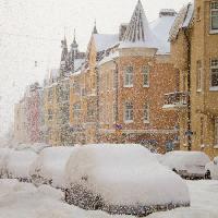 Pixwords Com a imagem inverno, neve, carros, construção, nevando Aija Lehtonen - Dreamstime