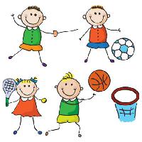 crianças, esportes, futebol, tênis, cesta Aliona Zbughin - Dreamstime