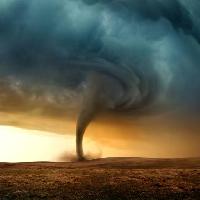 Pixwords Com a imagem tornado, terra, paisagem, tempestade, azul Solarseven