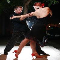 Pixwords Com a imagem dança, homem, mulher, preto, vestido, palco, música Konstantin Sutyagin - Dreamstime