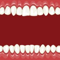 na boca, branco, vermelho, dentes Dedmazay - Dreamstime