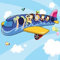 Pixwords Com a imagem avião, feliz, turistas, balões, céu, avião Zuura - Dreamstime