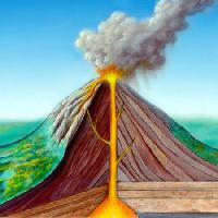 Pixwords Com a imagem erupção, desenhos animados, natureza, fogo, fumaça Andreus - Dreamstime