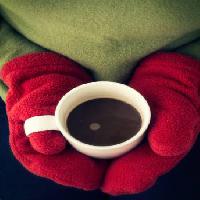 café, coffe, mãos, vermelho, luvas, verde Edward Fielding - Dreamstime