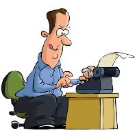 o homem, escritório, escrita, escritor, jornal, cadeira, mesa Dedmazay - Dreamstime